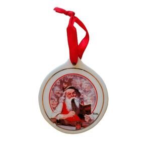 Vintage 1998 Santa Claus Norman Rockwell JcPenney Christmas Ornament 2.75"